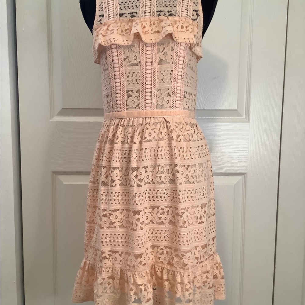 Elegant Lace Kids Dress in Cream